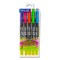 BAZIC Twin-Tip Fluorescent Highlighters, 5-Pack, Assorted, 24-Pack